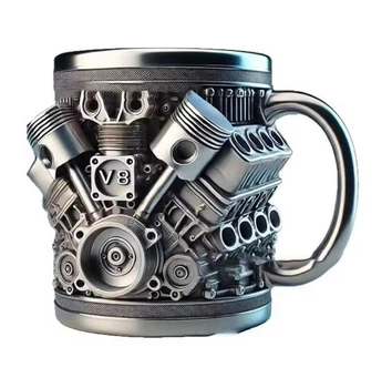 Кружка «Двигатель V8» – стиль для настоящих автомобилистов объем чашки 300 мл