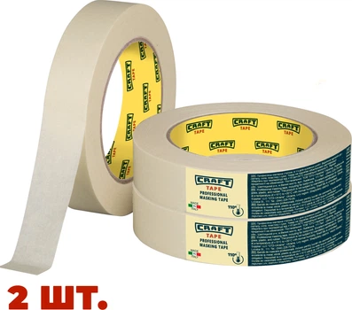 Набор автомалярной ленты Craft Tape 110°С 24 мм х 25 м 2 шт (KOMPLEKT_MW2425)