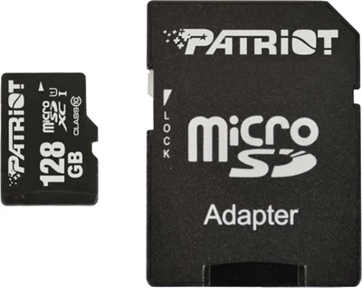 Карта памʼяті Patriot microSDXC 128GB UHS-I U1 + SD-адаптер (PSF128GMCSDXC10)