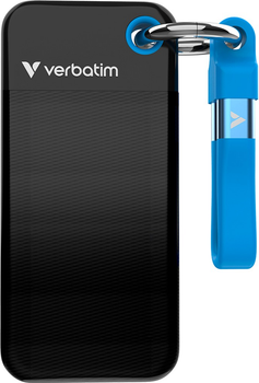 Dysk SSD Verbatim Pocket SSD 1TB USB 3.2 Gen 2 Type-C Black-Blue (0023942321910)