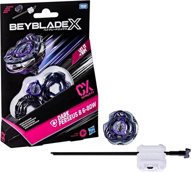 Бейблейд c пусковым устройством Hasbro Beyblade X Dark Perseus B 6-80W CX Starter Pack G1680