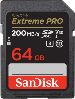 Карта памяти SANDISK Extreme Pro SDXC 64GB UHS-I U3 V30 (SDSDXXU-064G-GN4IN)