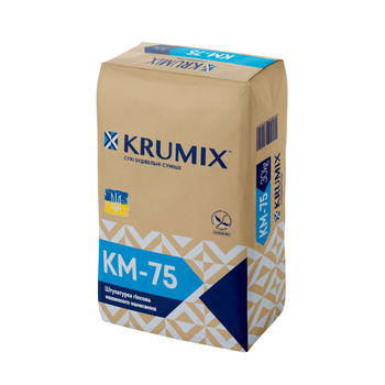 Штукатурка машинна гіпсова Krumix КМ-75 25 кг