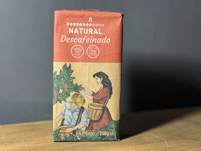 Кофе молотый Hacendado Natural Descafeinado, 250г (Испания)