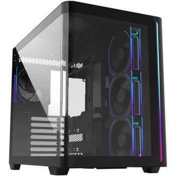 Корпус для ПК FSP M580 Black Midi-Tower ATX без блока питания 4x120 мм ARGB вентиляторы, 2xUSB 3.0, 1xUSB Type-C (M580-BP)