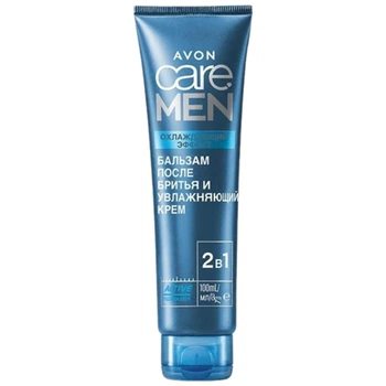 Бальзам после бритья и увлажняющий крем Avon Care MEN «Охлаждающий эффект» 100 мл, 2 в 1, Essential 2-in-1 After-Shave Balm & Moisturiser, Cooling Effect, Active Technology Лосьон