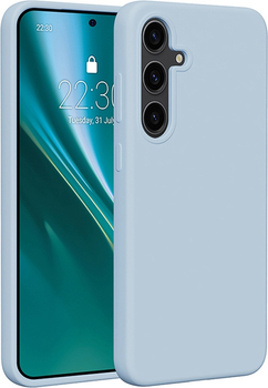 Etui plecki Etteri Silicone Case do Samsung Galaxy S25 Plus Light blue (GSM190285)