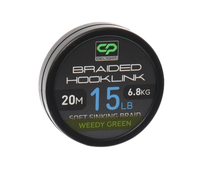 Повідцевий матеріал без оболонки Carp Pro Delight Soft Braided Hooklink Weedy Green 20м 15lb (CP4510-015)
