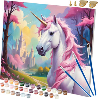 Malowanie po numerach Massido Jednorożec 40x50 cm (5903890623845)