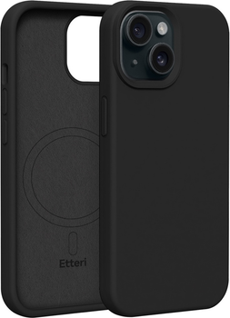 Панель Etteri Silicone Mag do Apple iPhone 15 6.1 Black (GSM185953)