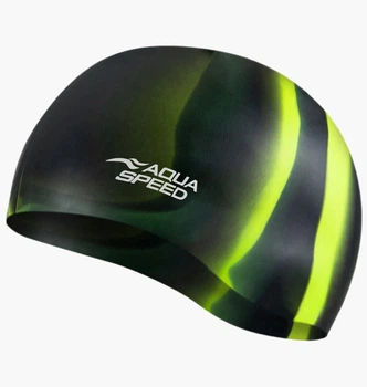 Шапочка для плавания Aqua speed Bunt 8842 Black/Green 113-34 MISC