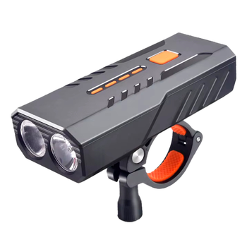 Велофара BC25S, 300LM, индикация заряда, Power Bank, Li-Ion аккумулятор, ЗУ Type-C, влагозащита