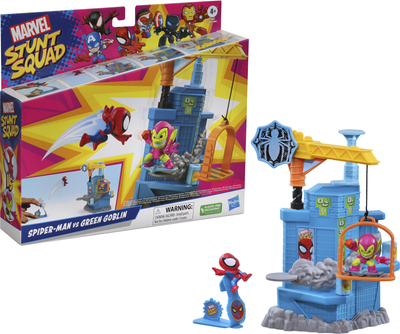Zestaw do zabawy Hasbro Smashin Heroes seria Marvel Stunt Squad Spider-Man vs Green Goblin (F6894_F7059)