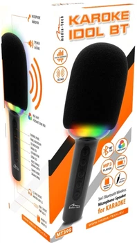 Mikrofon Media-Tech Karaoke Idol Wireless głośnik Bluetooth RGB (MT399) (5906453103990)
