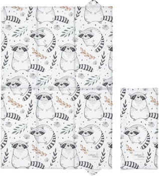 Mata do przewijania skladana Ceba Baby Basic Raccoon 60 x 40 cm (5907672333038)