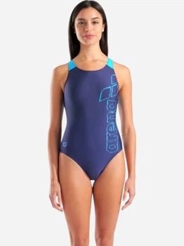 Купальник слитный женский Arena Scratchy Swimsuit V Back 010264-780 42 Синий/Голубой (3468337637745)