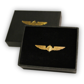 Значок авіаційний PILOT WINGS MEDIUM Золотистий 3,5 см