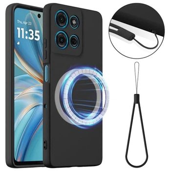 Захисний чохол Deexe Silicone Case with MagSafe для Motorola Moto G86 - Black