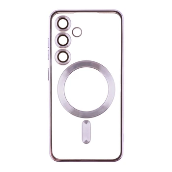 Чохол TPU Metallic Full Camera with Magsafe для Samsung Galaxy S24 purple