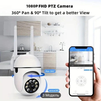 БЕСПРОВОДНАЯ IP КАМЕРА CAMERA WHITE DCD 100 TUYA APP КОМНАТНАЯ (5644-600560673)