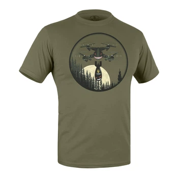 Футболка c рисунком Дрон S Olive Drab