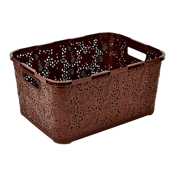 Корзина-плетёнка для вещей Stenson "Ажур", 29.5х40х19 см, Brown (PB-584)