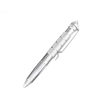 Многофункциональная ручка шариковая из авиационного алюминия Multi-Tool, сменный стержень, Silver