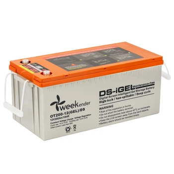 Гелевый аккумулятор Weekender DS 200Ah 12V серо-оранжевый с дисплеем