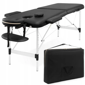 Массажный стол складной 4FIZJO Massage Table Alu W60 Black (P-5907739318374)