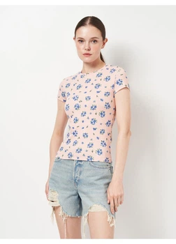 Футболка Monki XS Розовый 0499605_голуб.цв_01