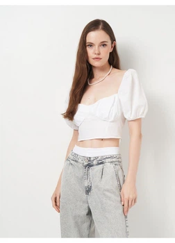 Топ H&M L Білий 1148592