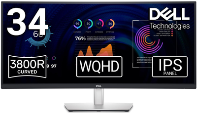 Монитор 34" Dell P3424WE 2K IPS 60 Гц Б/В