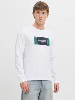 Лонгслів чоловічий Jack & Jones 12282290 S White (5715726980035)