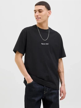 Футболка хлопковая длинная мужская Jack & Jones 12282892 XL Black (5715730522450)