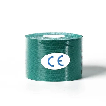 Тейп Кінезіо 5 см, кінезіологічна стрічка Kinesiology Tape Sportstape Sport & Therapy, 5 см, темно зеленый