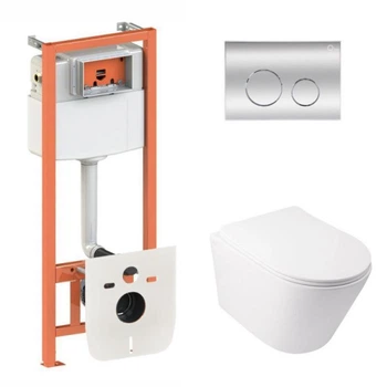 Инсталляция 4 в 1 Qtap Nest Swan Хром (QT16335179W45151)