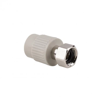 Муфта комбінована Thermo Alliance PPR з накидною гайкою 20x1/2'' сіра