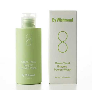 Ензимна пудра з зеленим чаєм By wishtrend green tea & enzyme powder wash 110г