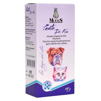 Паста MODES Dr.KIS Multivit мультивітамінна для котів та собак 50 г