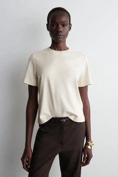 Футболка жіноча COS clean cut regular t-shirt 0960679037 S Світло-бежева