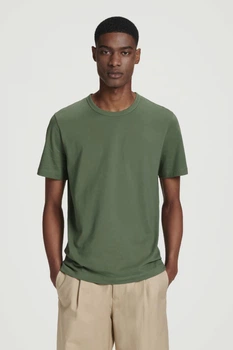 Футболка чоловіча COS regular brushed-cotton shirt 0252867130 L Зелена