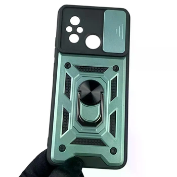 Протиударний броньований чохол із захистом камери для Xiaomi Redmi 12C Armor Case Keysion green