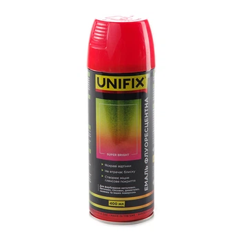 Эмаль акриловая флуоресцентная Красный 400мл UNIFIX (951062)