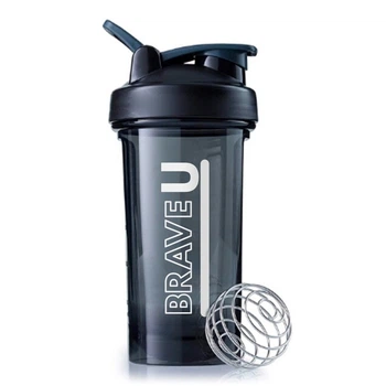 Шейкер Brave Shaker 700ml Прозрачный/черный (1086-2022-10-2329)