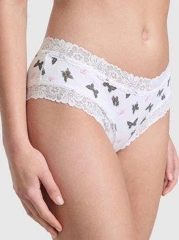 Трусики бразиліана жіночі бавовняні Victoria's Secret 27047546 XL Білі (7114439124804)