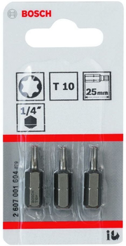 Набір біт Bosch T10 x 25 мм 3 шт (3165140301305)