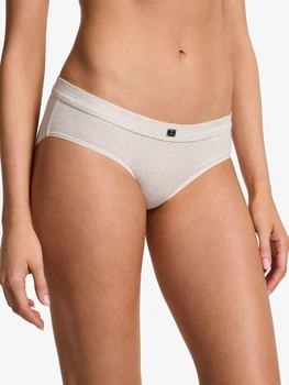 Трусики слипы женские хлопковые Victoria's Secret 27027734 S Бежевые (7114439124862)