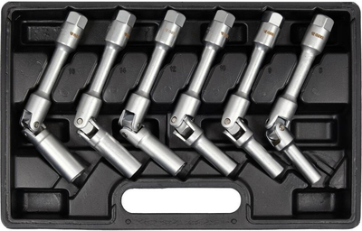 Klucze nasadowe do świec żarowych YATO 3/8" 8-16 mm Cr-V 6 szt + walizka (YT-0534)