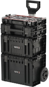Skrzynie składane na narzędzia YATO 4 szt. 770x450x380 mm na kółkach do modułu 35B23B41G28W S12 (YT-09174)