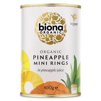 Ананасові міні кільця в ананасовому соку Biona Organic 400 г (18901817)